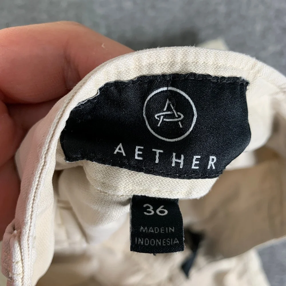 Aether Pants Men 36x31 Cream Outdoor Stretch Modern Hiking Chino